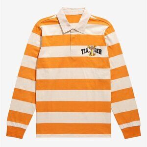 Disney Tigger Logo Orange and White Striped Polo